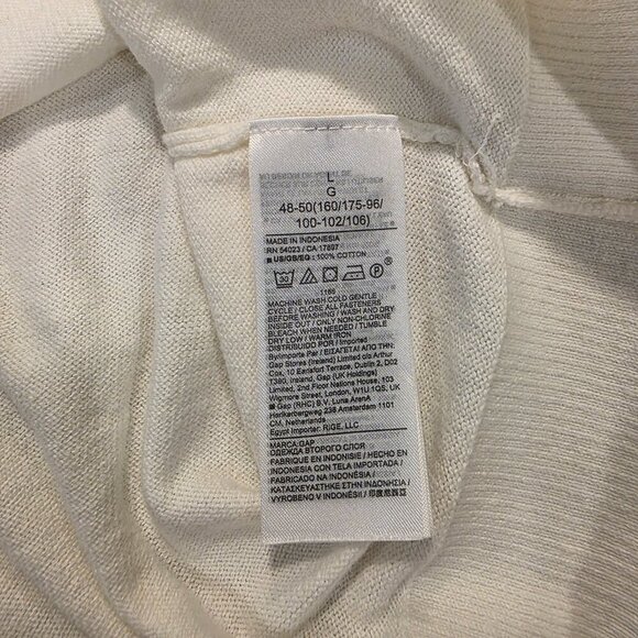 Gap Woman's Cardigan Sweater White Size Large - Picture 4 of 6
